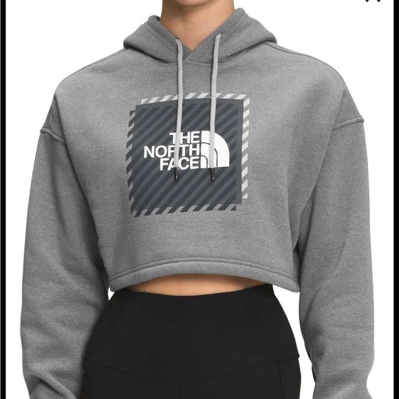 NWT The North Face Coordinates Graphic Cropped Hoodie XS - Picture 2 of 9